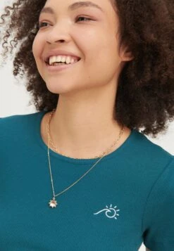 Even&Odd T-Shirt BasicTeal Donna T-shirt E Top EV421D25E-P11 -Vendite ONLY 898940690c9344c6aa1fb7a98a620c69