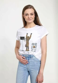 Star Wars: Classic Chewie BasketballT-Shirt Con StampaWhite Donna T-shirt E Top H3A21E03B-A11