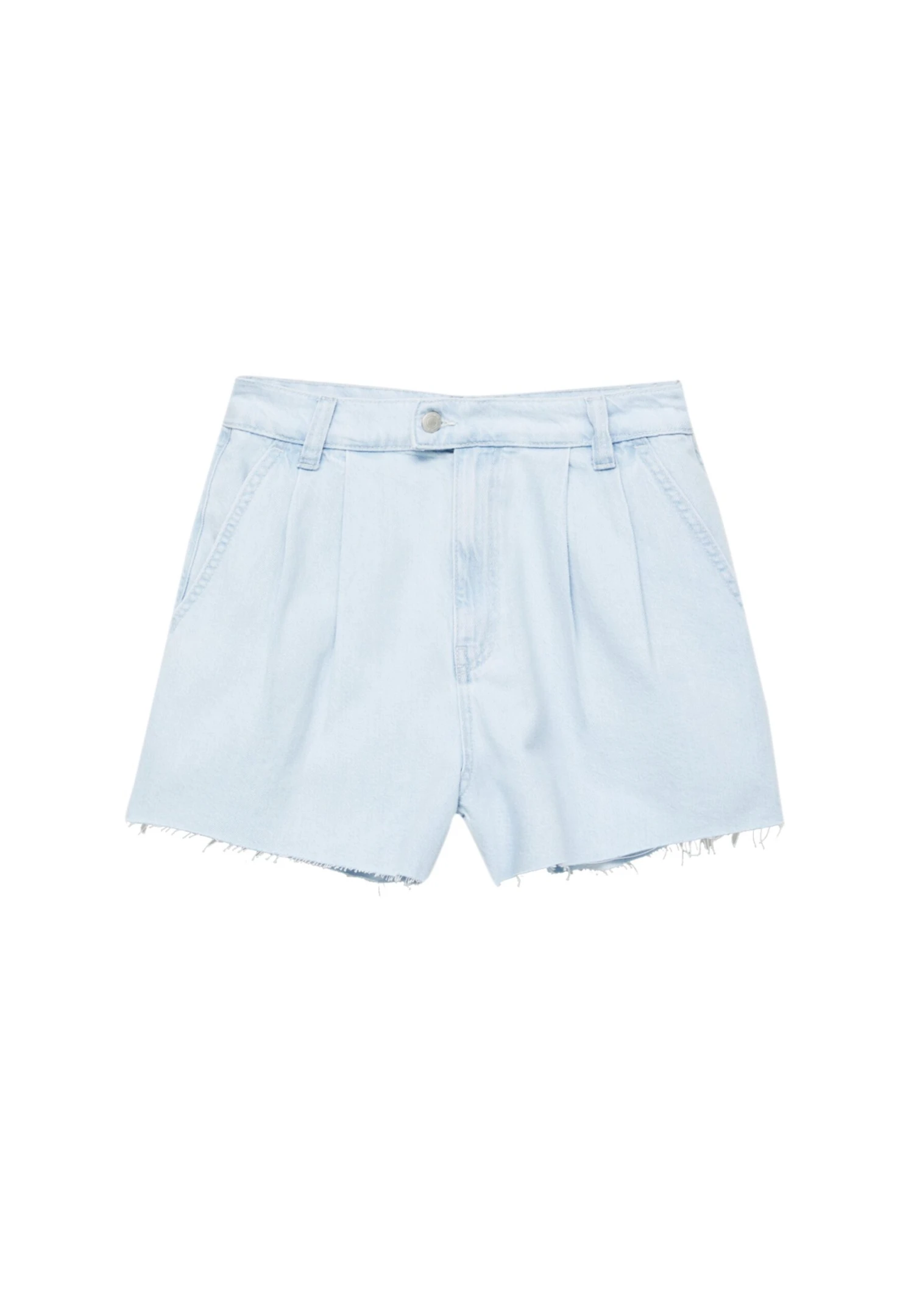 PULL & BEAR Darted - Shorts Di Jeans - Stone Blue Denim 7 PULL & BEAR Darted - Shorts Di Jeans - Stone Blue Denim - immagine 5