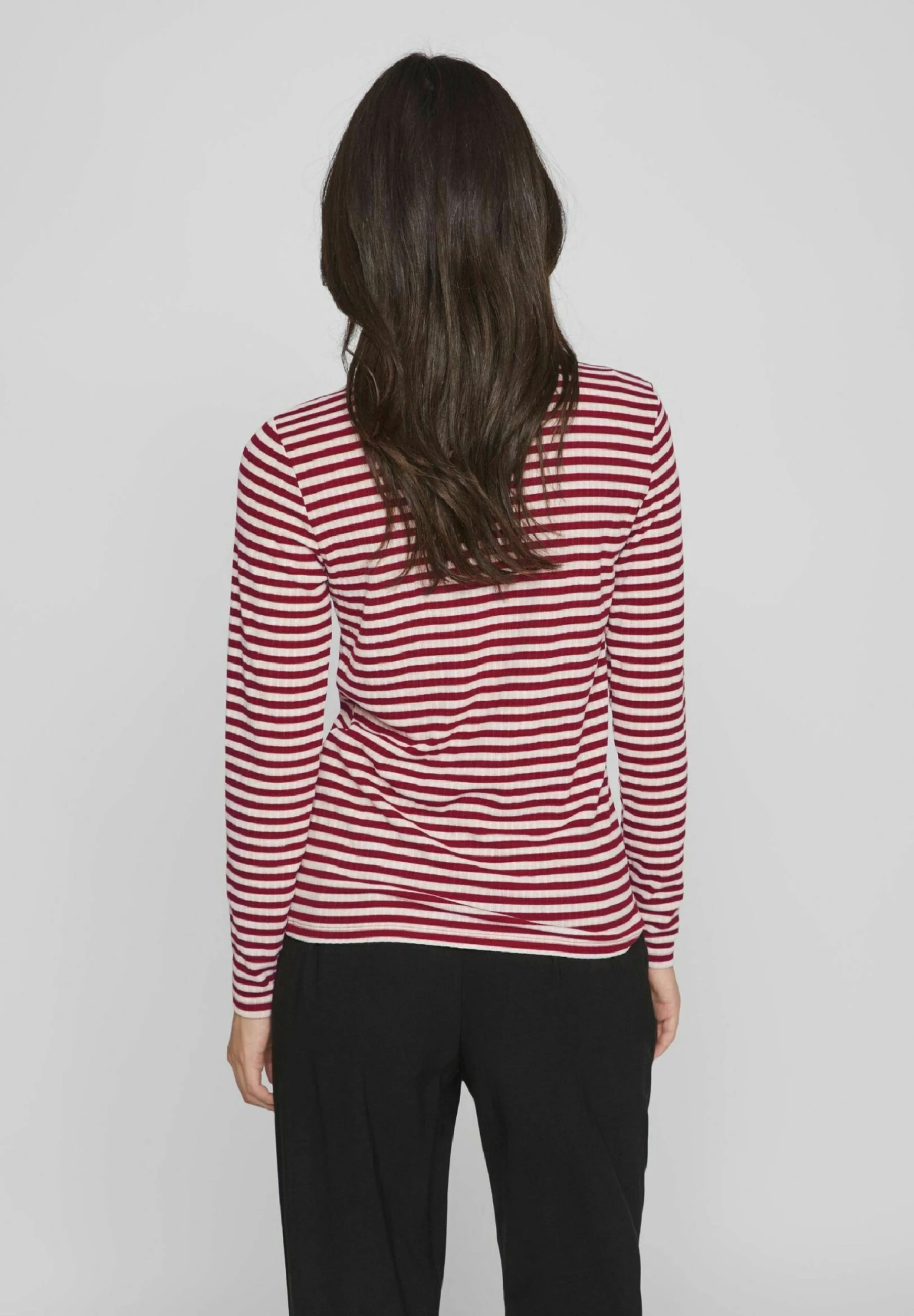 Vila Mit Langen Ärmeln GestreiftesMaglietta A Manica LungaBeet Red Donna T-shirt E Top V1021D1F8-G11 5 Vila Mit Langen Ärmeln GestreiftesMaglietta A Manica LungaBeet Red Donna T-shirt E Top V1021D1F8-G11 - immagine 3