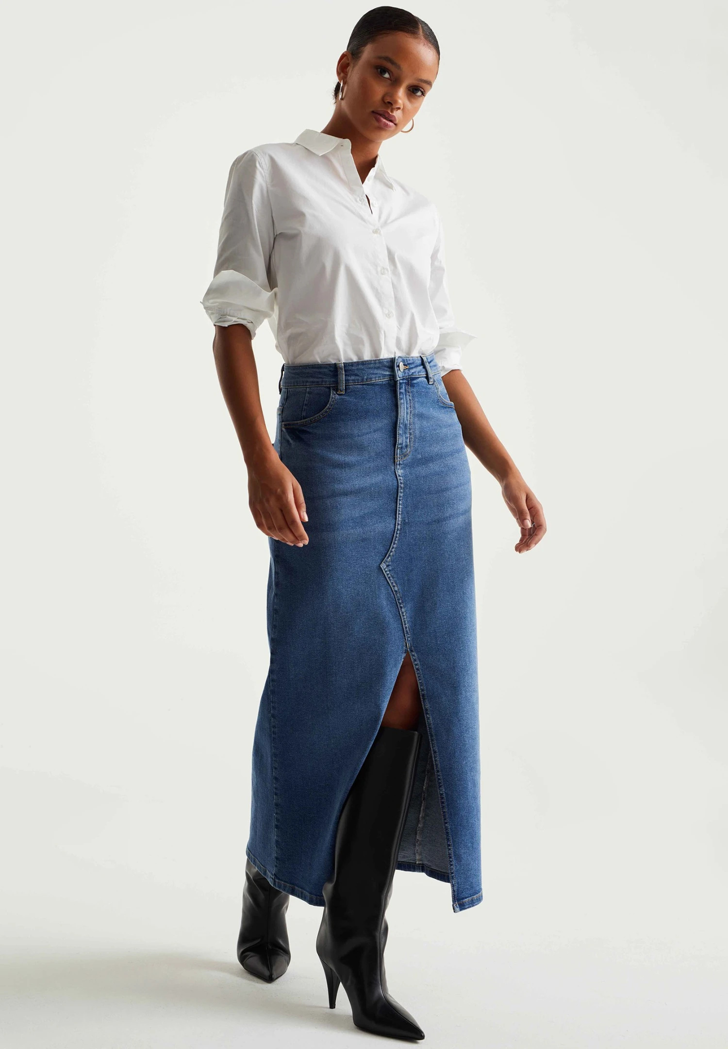 WE FASHION Ridge - Gonna Lunga - Blue 6 WE FASHION Ridge - Gonna Lunga - Blue - immagine 4