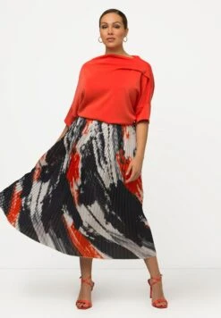 Ulla Popken Pinselstriche Elastikbund - Gonna A Campana - Red 10 Ulla Popken Pinselstriche Elastikbund - Gonna A Campana - Red -Vendite ONLY 9651e010e3584f08b81eba0187ad7117