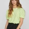 Vila Flounce T-Shirt Con StampaLettuce Green Donna T-shirt E Top V1021E1RK-M11