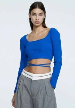 Stradivarius Mit Schnalle Am Rücken Maglietta A Manica LungaBlue Donna T-shirt E Top STH21D11V-K11