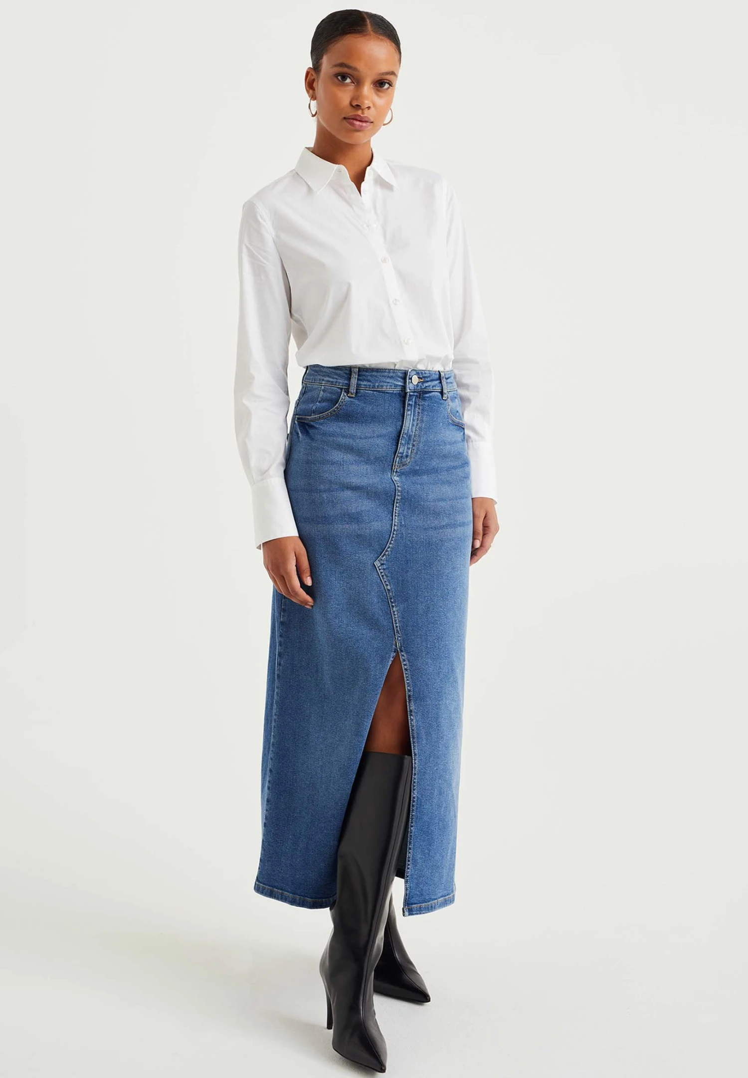 WE FASHION Ridge - Gonna Lunga - Blue 4 WE FASHION Ridge - Gonna Lunga - Blue - immagine 2