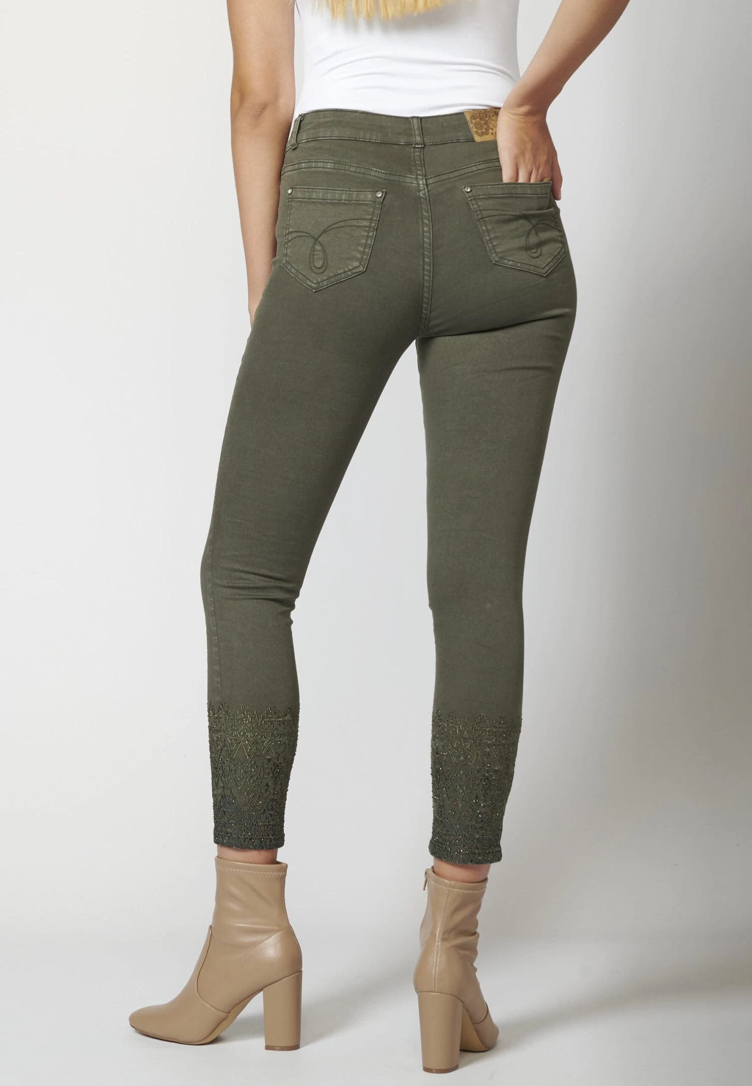 Koroshi LargoJeans Skinny FitKaki Donna Jeans KOL21N03D-N11 4 Koroshi LargoJeans Skinny FitKaki Donna Jeans KOL21N03D-N11 - immagine 2