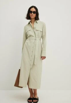 NA-KD Langärmeliges Abito A CamiciaSoft Green Donna Vestiti NAA21C1WX-M11 -Vendite ONLY a8379e2c50b64797977f1548ae44adc1
