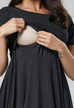 Happy Mama Maternity Summer NursingVestito EstivoBlack With Dots Donna Vestiti H3T29F006-Q12 -Vendite ONLY a95cf1a9a24446bd95935c94135836b0