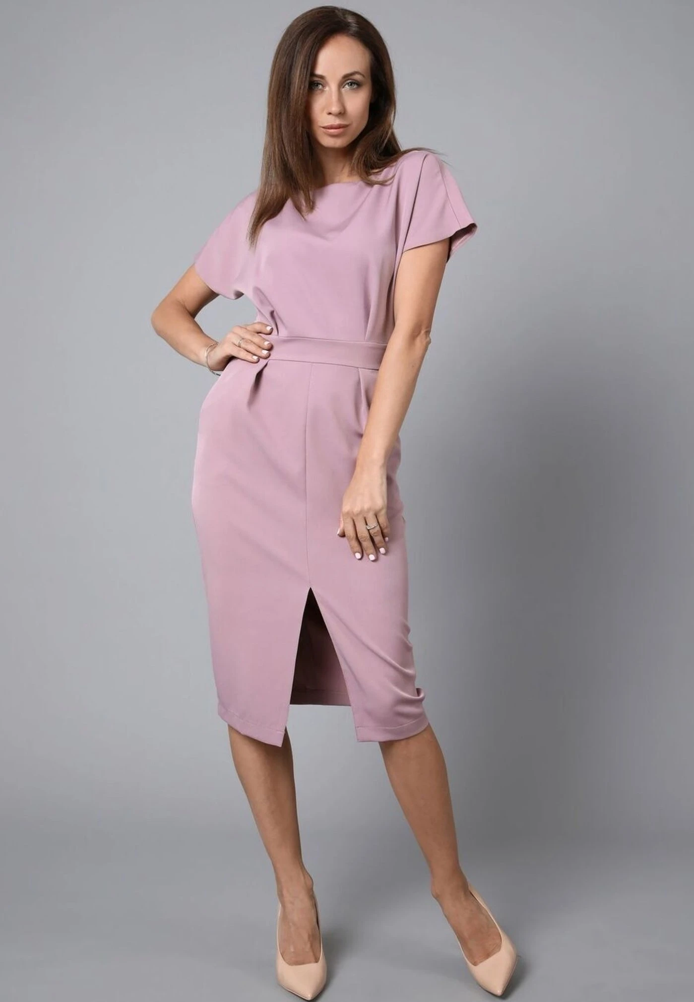 DressTubinoDark Pink Donna Vestiti AW721C06D-J14 4 DressTubinoDark Pink Donna Vestiti AW721C06D-J14 - immagine 2