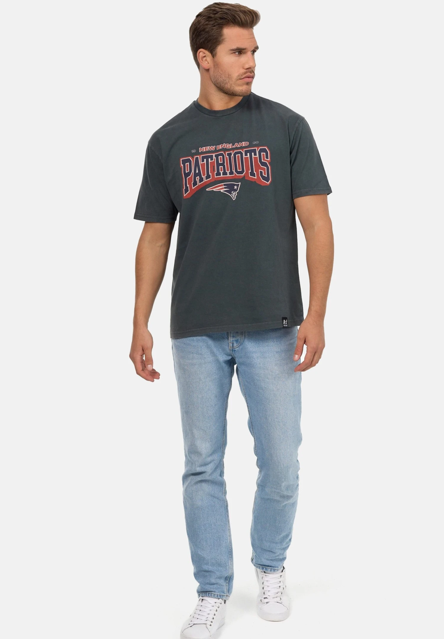 Nfl Patriots 17 Washed - T-Shirt Con Stampa - Black 4 Nfl Patriots 17 Washed - T-Shirt Con Stampa - Black - immagine 2