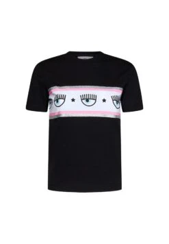 I più venduti 23 Chiara Ferragni T-Shirt Con StampaNero Donna T-shirt E Top CHV23G01D-Q11