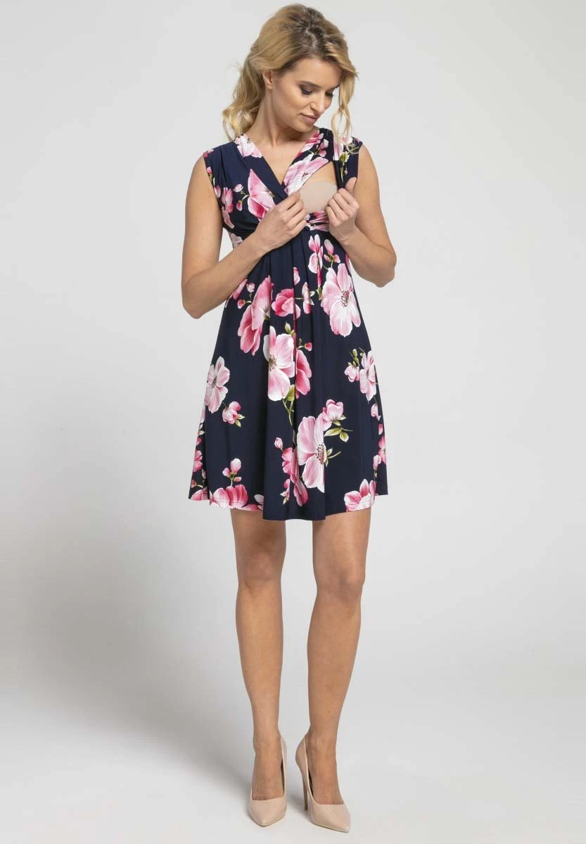 Vestito EstivoDark Blue Pink Green Donna Vestiti CBS29F01E-K17 4 Vestito EstivoDark Blue Pink Green Donna Vestiti CBS29F01E-K17 - immagine 2