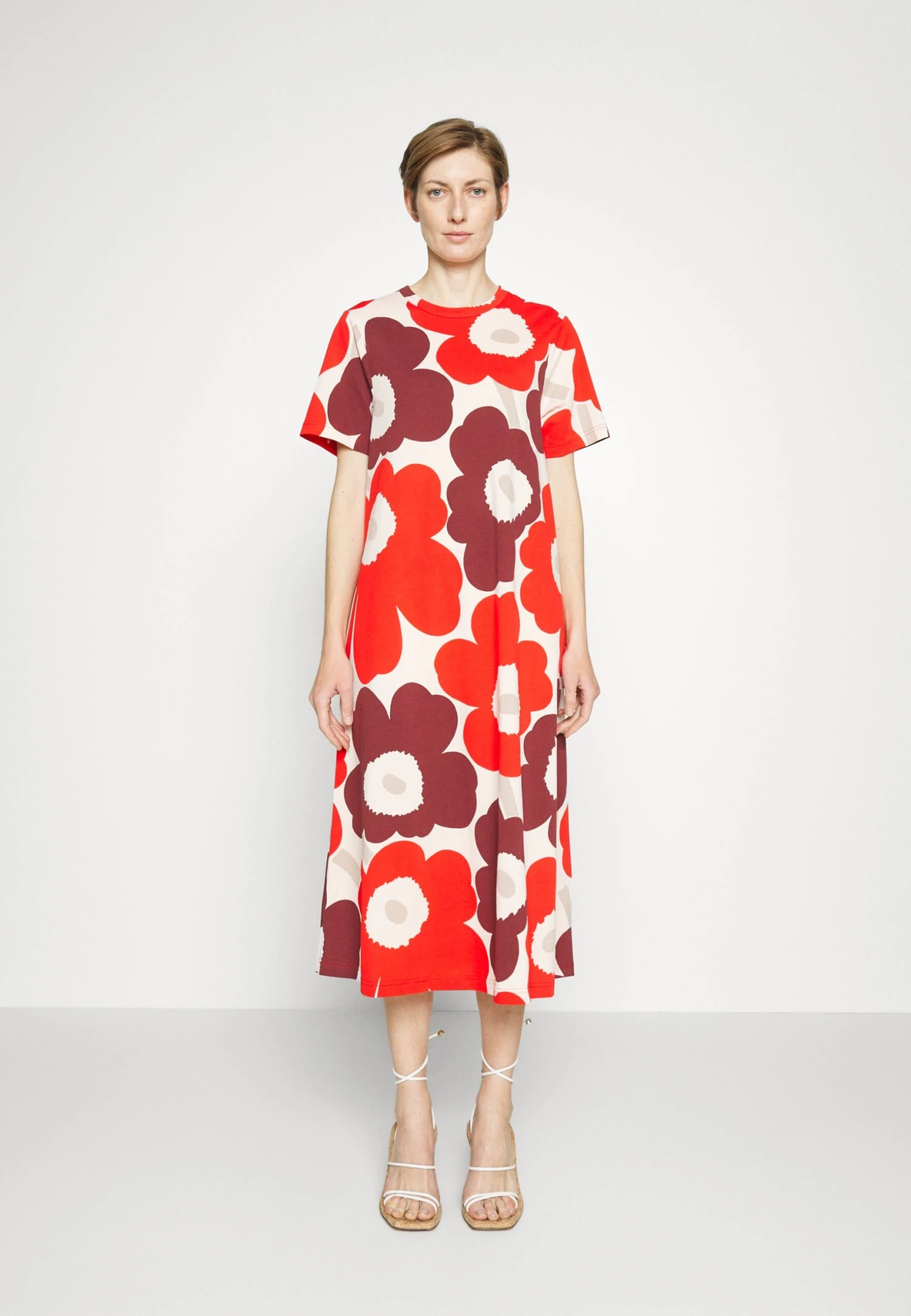 Marimekko Kioski Petrun Unikko DressVestito Di MaglinaRed/Dark Red/Off-White Donna Vestiti M4K21C06U-G11 3 Marimekko Kioski Petrun Unikko DressVestito Di MaglinaRed/Dark Red/Off-White Donna Vestiti M4K21C06U-G11