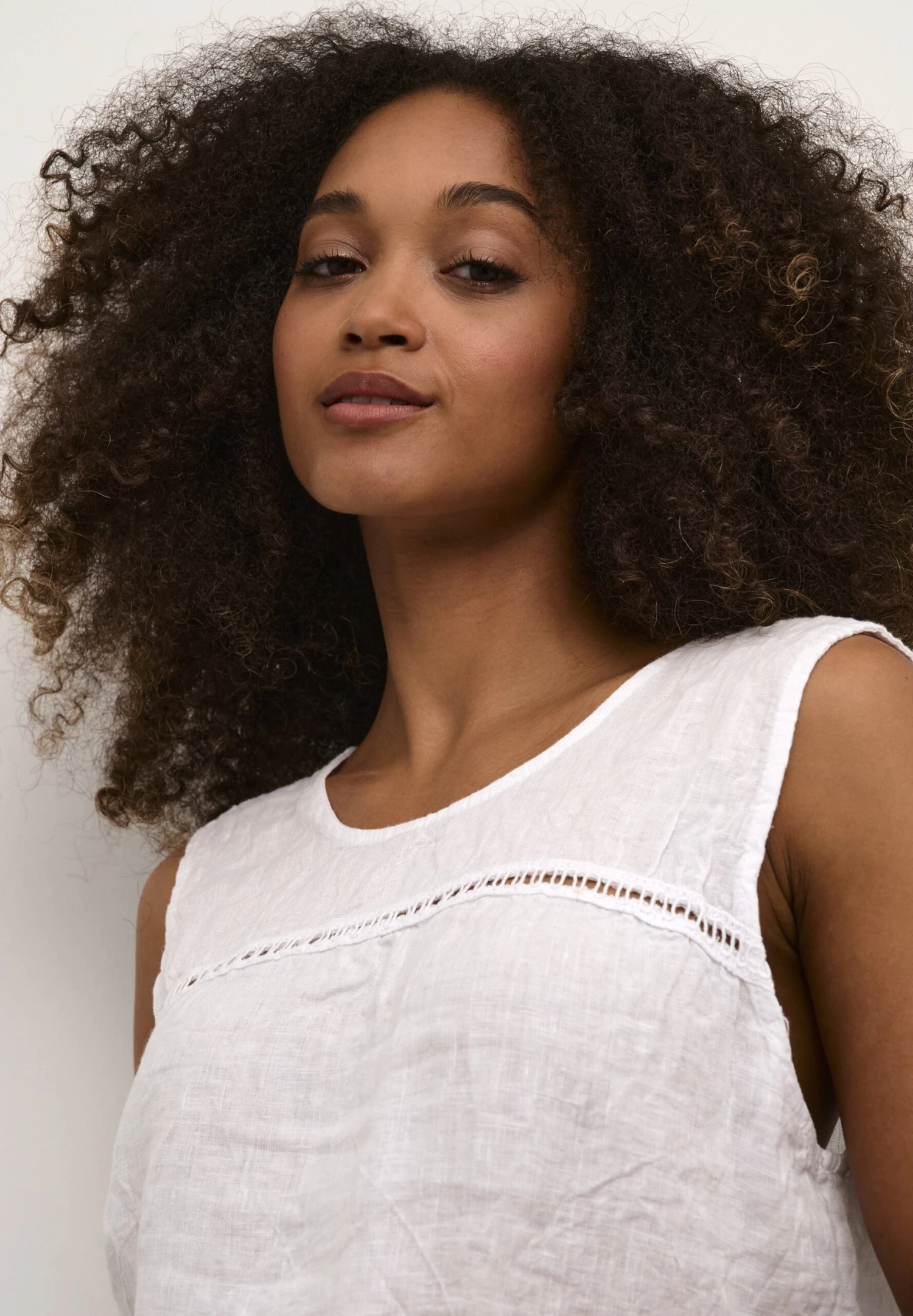 Cream Crpina - Top Linen - Top - White Solid 6 Cream Crpina - Top Linen - Top - White Solid - immagine 4