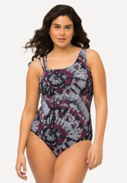 Ulla Popken Batik, Softcups,Bandjes Drie-DeligCostume Da BagnoWeinrot Donna Moda Mare UP181G0B5-G11