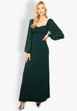 HotSquash Sweetheart NecklineVestito LungoBottle Green Donna Vestiti HOW21C04G-M11