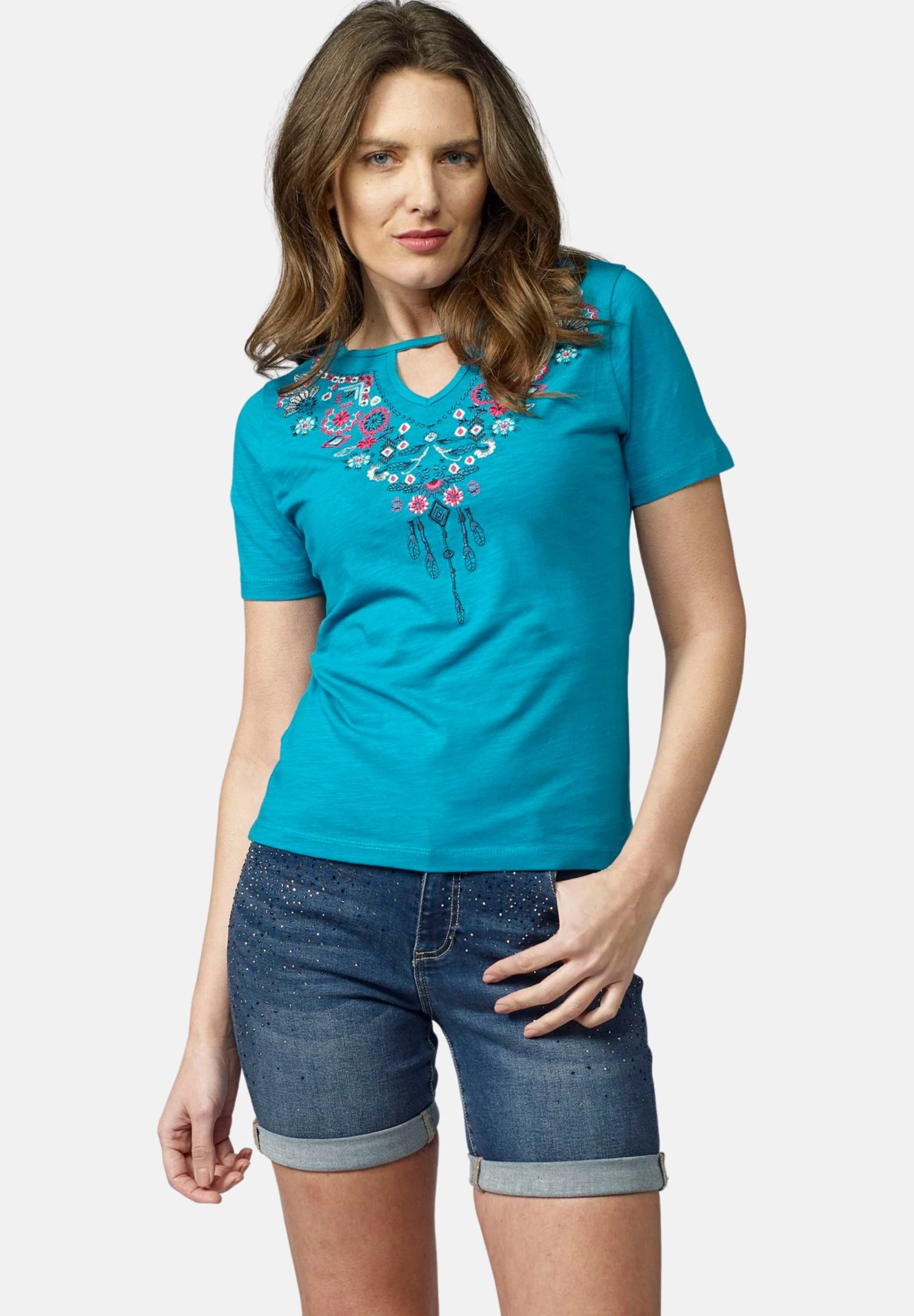 Koroshi Manga CortaT-Shirt Con StampaMenta Donna T-shirt E Top KOL21D00L-K11 3 Koroshi Manga CortaT-Shirt Con StampaMenta Donna T-shirt E Top KOL21D00L-K11