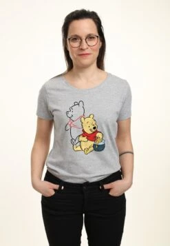 Disney Winnie The PoohT-Shirt Con StampaHeather Grey Donna T-shirt E Top H3A21D2IK-C11