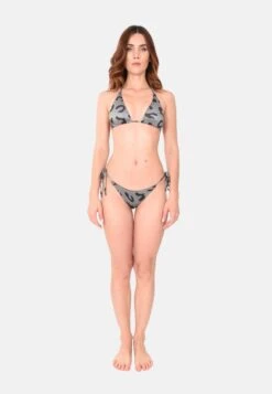 Set Costume Glitter BikiniGrigio Scuro Donna Moda Mare CIS81L001-C12