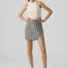 Vero Moda Vmpaige Houndstooth Wrap SkirtMinigonnaBlack/White Donna Gonne VE121B0ZO-Q11