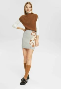 ESPRIT Mit Floralem Jacquard-Muster - Minigonna - Light Grey New 13 ESPRIT Mit Floralem Jacquard-Muster - Minigonna - Light Grey New -Vendite ONLY d98fe720626241d39c519b2189eac3ce