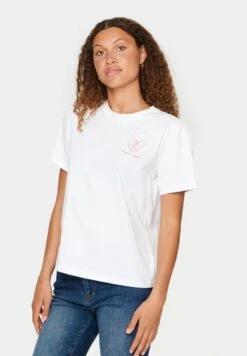 Saint Tropez Vandas T-Shirt Con StampaBright White Donna T-shirt E Top S2821D07W-A11