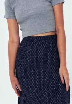 Printed Long Slit - Gonna A Campana - Navy Blue -Vendite ONLY e49cf921036c48dcba186d172b0b8924