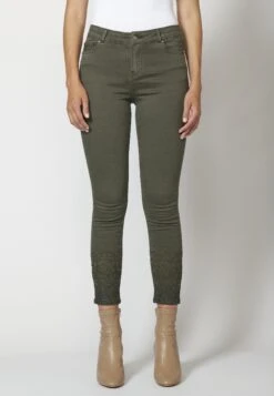 Koroshi LargoJeans Skinny FitKaki Donna Jeans KOL21N03D-N11
