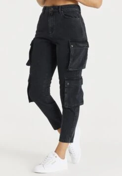 SikSilk Cargos - Jeans Slim Fit - Black