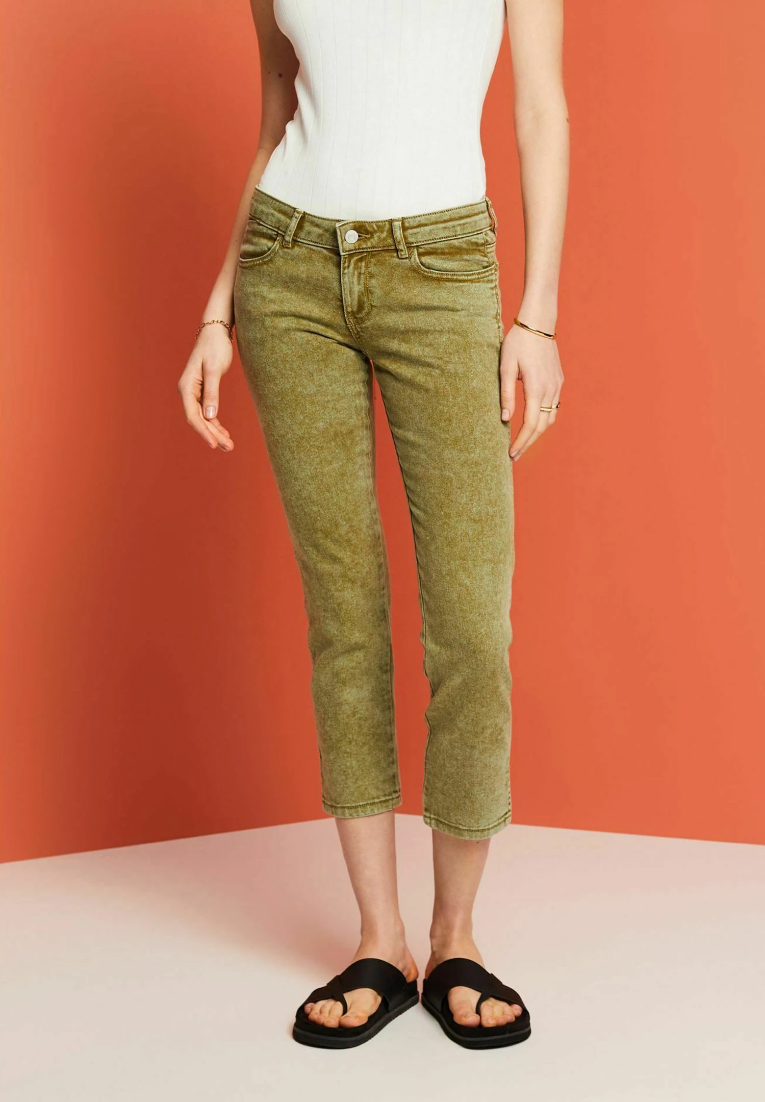 Edc By Esprit Jeans Slim Fit - Pistachio Green 6 Edc By Esprit Jeans Slim Fit - Pistachio Green - immagine 4