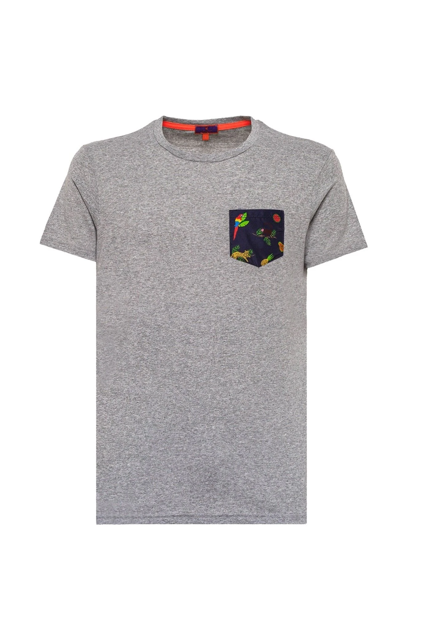 Gallo Taschino Fantasia Tropicale- T-Shirt Con Stampa - Grigio 3 Gallo Taschino Fantasia Tropicale- T-Shirt Con Stampa - Grigio