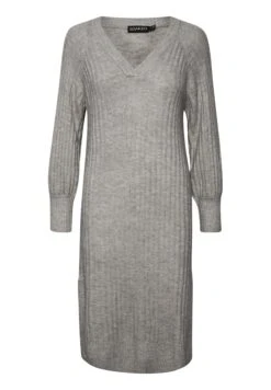 Soaked In Luxury Rakel V-Neck Abito In MagliaNeutral Gray Melange Donna Vestiti SO921C0EQ-C11 -Vendite ONLY f292738609b6479a8cbc0678901b6582