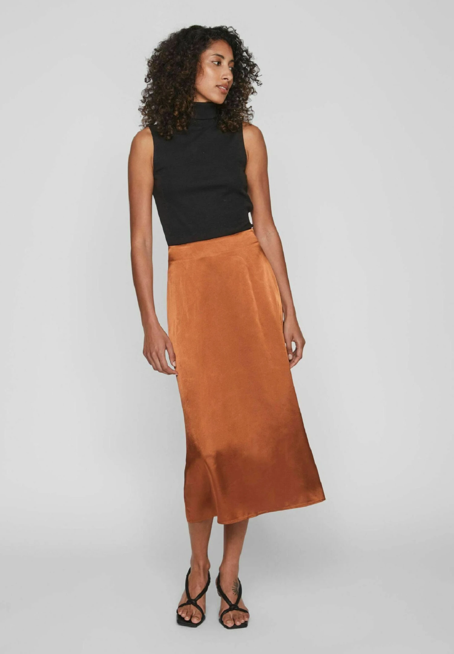 Vila High WaistGonna A CampanaCaramel Cafã Donna Gonne V1021B11S-O11 4 Vila High WaistGonna A CampanaCaramel Cafã Donna Gonne V1021B11S-O11 - immagine 2