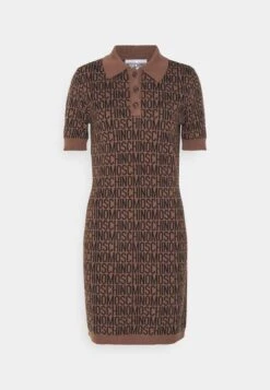 MOSCHINO Logo DressTubinoFantasy Brown Donna Vestiti 6MO21C067-O11 -Vendite ONLY f83b2309fdca47f79683e2d466e6e0c9