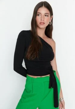 Trendyol Maglietta A Manica LungaBlack Donna T-shirt E Top TRU21D0TB-Q11 12 Trendyol Maglietta A Manica LungaBlack Donna T-shirt E Top TRU21D0TB-Q11 -Vendite ONLY fa43a55b998549f5b4fdf27aba3c632b