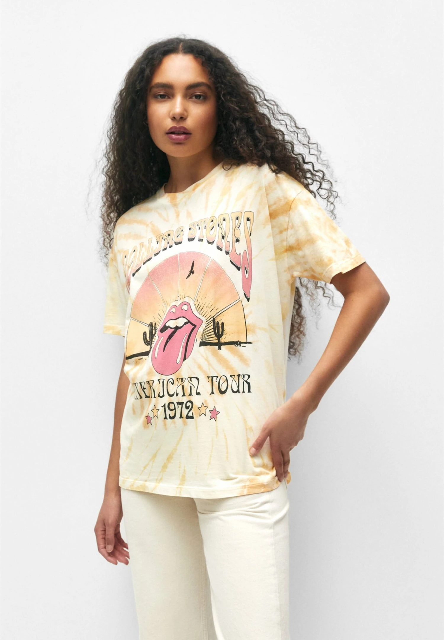 PULL & BEAR The Rolling Stones American Tour 1972T-Shirt Con StampaMulti Coloured Donna T-shirt E Top PUC21D2F0-B11 3 PULL & BEAR The Rolling Stones American Tour 1972T-Shirt Con StampaMulti Coloured Donna T-shirt E Top PUC21D2F0-B11
