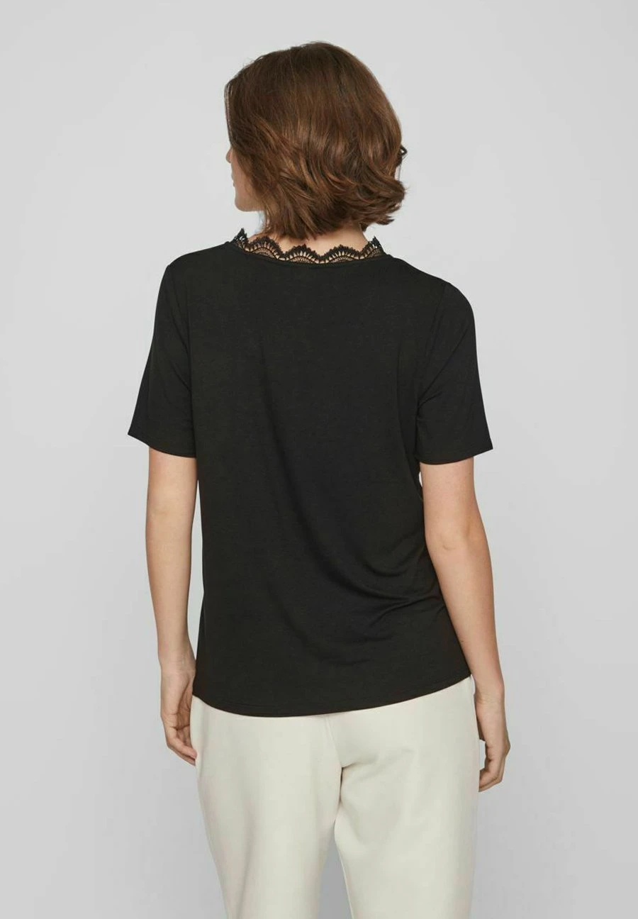 Vila Mit Kurzen Ärmeln V-AusschnittT-Shirt Con StampaBlack Donna T-shirt E Top V1021D1ER-Q11 5 Vila Mit Kurzen Ärmeln V-AusschnittT-Shirt Con StampaBlack Donna T-shirt E Top V1021D1ER-Q11 - immagine 3