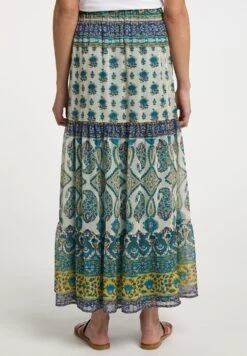 Usha Gestufter - Gonna Lunga - Blau Mehrfarbig 9 Usha Gestufter - Gonna Lunga - Blau Mehrfarbig -Vendite ONLY ffcd59c701fb41149d331066d3a0d121